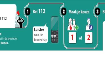 Keuzemenu voor noodoproepen in twee provincies