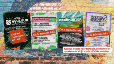 Tóch nog een ticket gescoord? Helaas, het is vals!