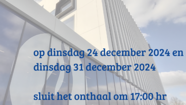 Openingsuren zonaal onthaal tijdens het eindejaar